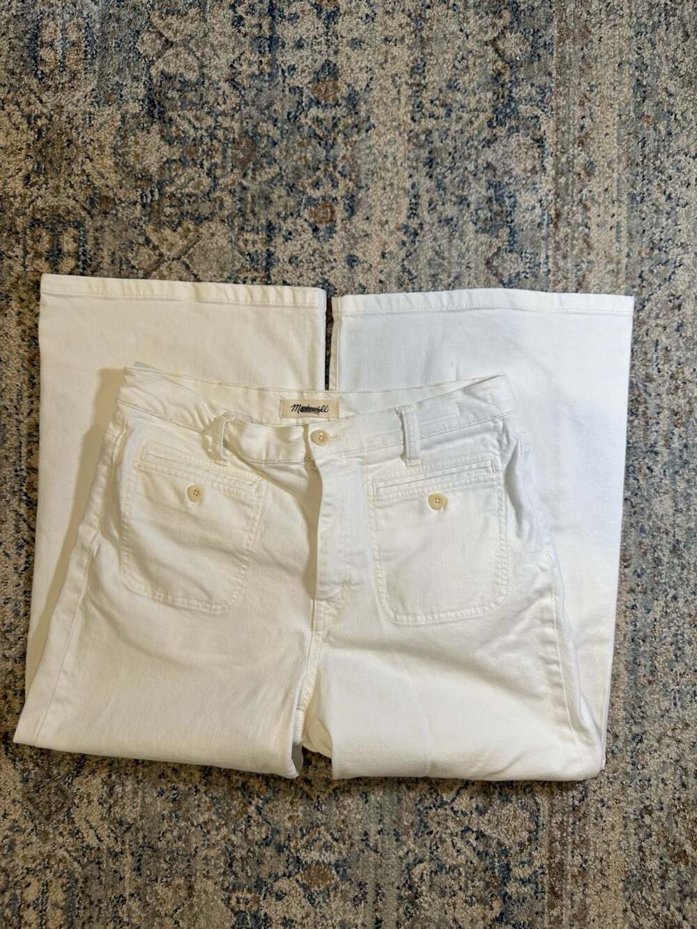 Madewell Wide-Leg Crop White Pants Size 29